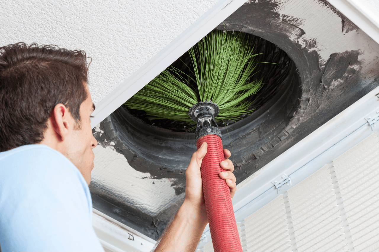 Professional air duct cleaning service in Broward County, FL - HVAC duct cleaning technician